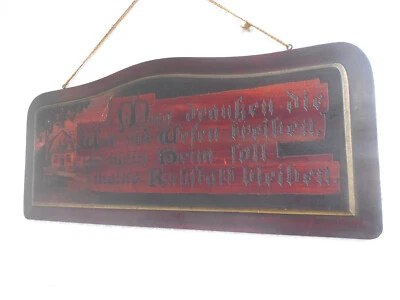 antiker Haussegen, Sinnspruch, Holzbild, Handarbeit - Bild 1 von 4