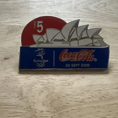 2000 Olympic Games Day 5 COCA COLA Hat Lapel Pin Coke Sydney September 20 - Image 1 of 4