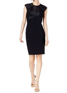 NWT Betsy & Adam Womens Banded Sheath Dress Size 4P Dark Navy Blue $249 Petite - Picture 1 of 2
