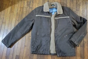 NY Classic Sports Women Brown Zipper Bomber Jacket Coat Size Medium  - Picture 1 of 5