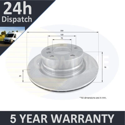 Fits BMW 1 Series 2007-2013 2.0 D 3.0 + Other Models PV Rear Brake Disc #2 - Image 1 of 2