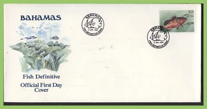 Bahamas 1987 $10 Red Hind Fish definitive on First Day Cover - Picture 1 of 1