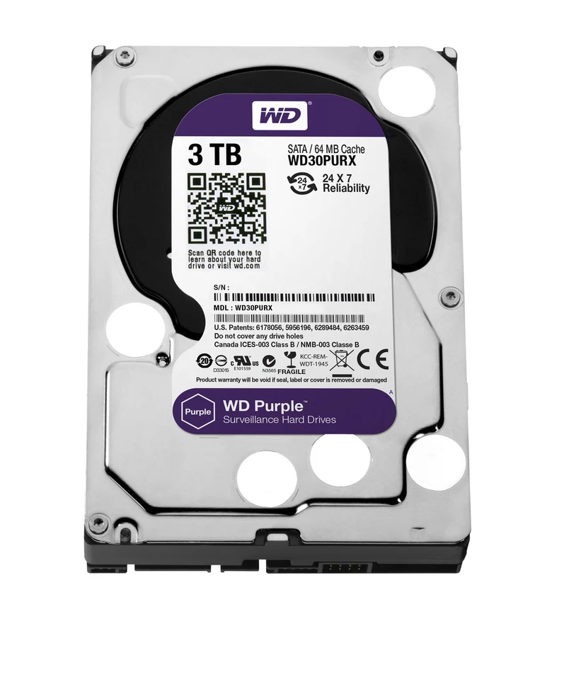 Western Digital Purple 2.9TB Internal 7200RPM 3.5" (WD30PURX) HDD
