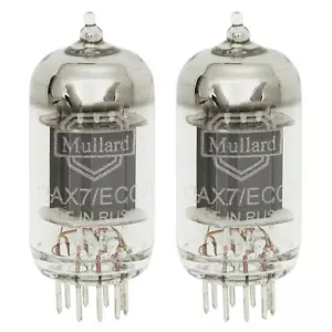 Brand New In Box Gain Matched Pair Mullard Reissue 12AX7 Vacuum Tubes LONG Plate - Picture 1 of 1