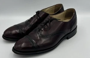 Bostonian Impression Mens 22018 Burgundy Leather Oxford Dress Shoes 9.5 - Picture 1 of 6