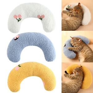 Petit oreiller doux portable en forme de U jouet animal chat animal universel Royaume-Uni