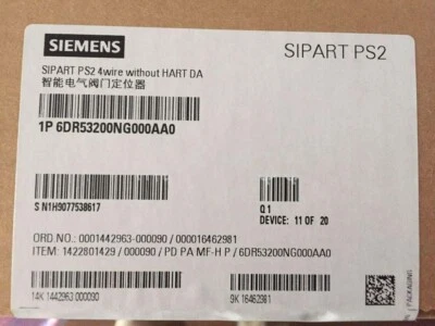 6DR53200NG000AA0 NEU SIEMENS 6DR5320-0NG00-0AA0 SIPART PS2 Valve Positioner