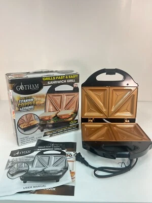Gotham Steel Sandwich Grill – Non-Stick Copper & Ceramic – As Seen on TV - Image 1 of 4