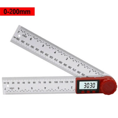 200mm Digital Angle Finder Ruler Protractor Measure Meter 0-360° - Image 1 of 4