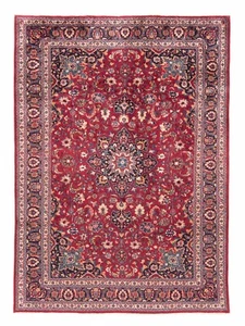 Mashhad Tappeto Persiano Annodato a Mano 292x202 cm-Fine,Oriente,Tappeto,Rosso - Picture 1 of 11
