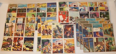 Large Lot of Coca Cola 1943 Our America Education Series Litho Paste Cards - Image 1 of 4