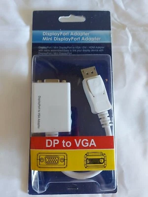 DisplayPort to VGA Adapter in White - NEW - Image 1 of 3