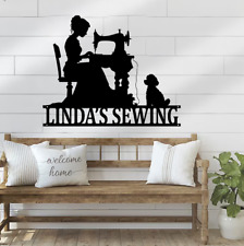 Sewing room sign,Personalized Sewing Metal Wall Art,Custom Metal sewing sign
