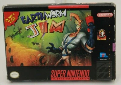 Earthworm Jim (Super Nintendo SNES) Completo En Caja Probado en Caja - No Como Nuevo Foto 1 de 4