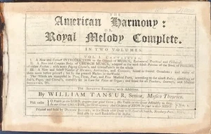 William Tans'ur / AMERICAN HARMONY OR ROYAL MELODY COMPLETE Bound 1771 - Picture 1 of 2
