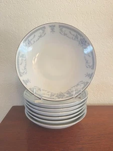 7 Sheffield Blue Whisper Porcelain Fine China Berry Dessert Bowls Made in Japan - Picture 1 of 7