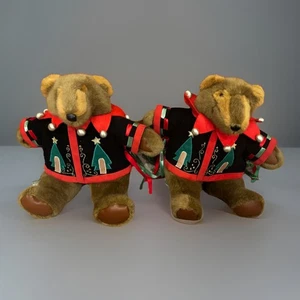 2 Weihnachten Teddybären Midwest Cannon Falls 1990er Harry & David 15 Zoll Vintage - Bild 1 von 8