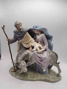 Porzellan Flucht nach Ägypten Joseph-Maria-Jesus Figur 11 Zoll - Bild 1 von 13