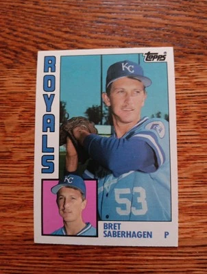 Tarjeta de novato Bret Saberhagen 1984 Topps intercambiada 104-T Foto 1 de 4