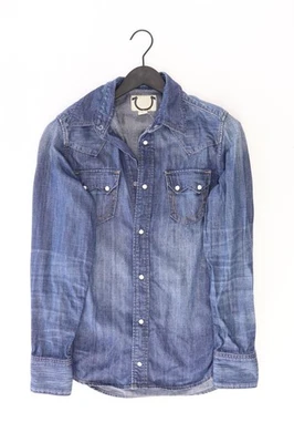 ⭐ True Religion camicetta per uomo taglia 46, S blu di cotone ⭐ - Immagine 1 di 4