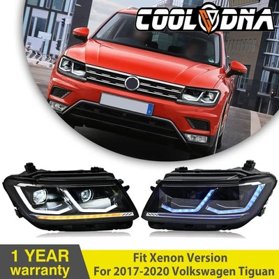 Faros LED completos de actualización izquierda+derecha para Volkswagen Tiguan 2017-2020 con animación Foto 1 de 4