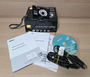Nikon Coolpix S2500 12.0MP Digital Camera Black Charger Sd Card | New Condition  - Picture 1 of 9