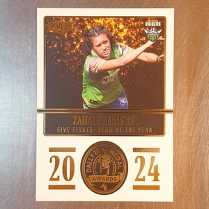 2025 NRL Elite Dally M Medal Awards Zahara Temara Card DM25 Raiders - Picture 1 of 2