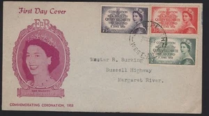 SCARCE 1953 Australia CORONATION QE11 Queen Elizabeth Souvenir Cover - Not FDC - Picture 1 of 2