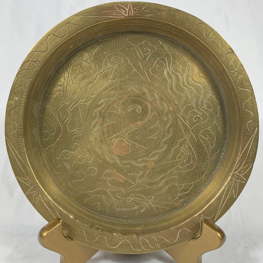 金色黄铜主中国古董盘子| eBay 金色黄铜主中国古董盘子| eBay