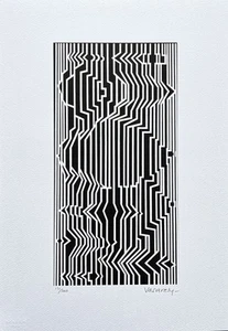 VICTOR VASARELY - Meandre IV - signed, numbered edition 131/500, 35x50cm - Picture 1 of 5