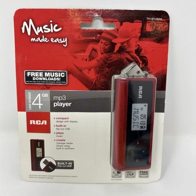 Reproductor de música MP3 RCA 4 GB USB Stick TH1814WM nuevo sellado de fábrica Foto 1 de 2