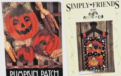 2 Halloween/Autum Pumpkins 9"/13"/15" & Witch 11"x17" Quilt Wall-Hanging Uncut - Image 1 of 4