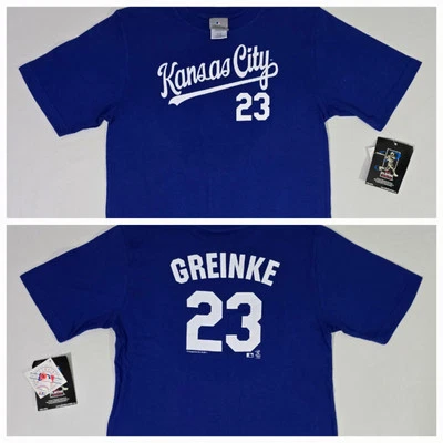 MLB Genuine Merchandise ZACK GREINKE 23 Kansas City Royals Blue Shirt Boys M NWT - Image 1 of 4