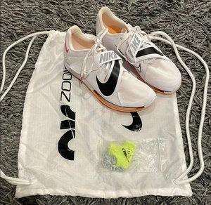 Nike Air Zoom weiß schwarz und orange sportliche Stollen Trainingsschuhe Turnschuhe Größe 7 - Bild 1 von 10