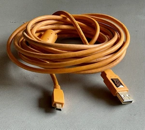 Tether Tools TetherPro Cable USB 2.0 A/MiniB 5 Pin 4.6 m Orange - Picture 1 of 5