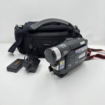 JVC GRSXM240U VHS C Camcorder Super Compact Video Transfer Bundle Tested - Image 1 of 4