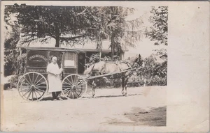 Chas Bechtler Bakery c1900s Horse Drawn Wagon Owner RPPC Photo Postcard - Picture 1 of 2