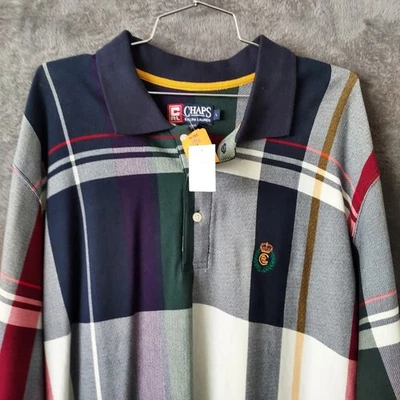 VTG Deadstock Chaps Ralph Lauren 90's  Men's Large Long Sleeve Polo Shirt NWT - Image 1 of 4