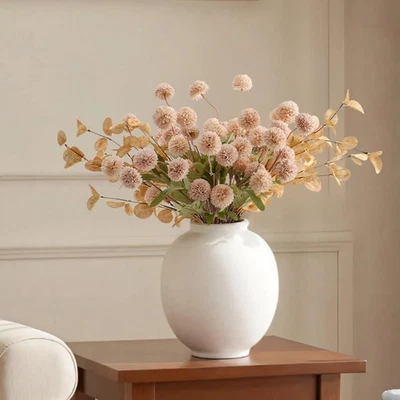 Buquê de mães de seda falsa toque real, hastes longas dobráveis, arte completa e realista... - Imagem 1 de 4