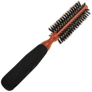 1.5" Natural Bristle Round Hair Brush with Foam Handle - Picture 1 of 4