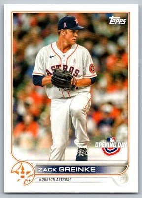 2022 Topps Opening Day Zack Greinke Houston Astros #180 - Image 1 of 2