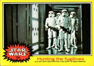 1977 Topps Star Wars Serie 3 Frontera Amarilla #168 Cazando a los fugitivos - Imagen 1 de 2