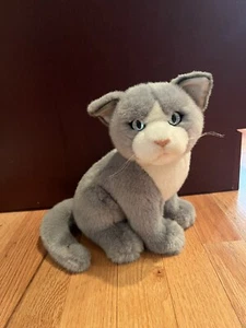 Vintage Anna club plush the leather tag line grey tabby cat - Picture 1 of 5