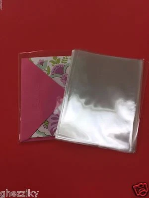 1000 Pcs 4-5/8 x5-3/4 - A2+ Clear Card Cello Poly Cellophane Bags Flat Envelopes - Image 1 of 3