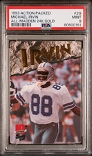 PSA 9 Pop 2 - 1994 Action Packed All Madden 24k Gold 2G /1750 Michael Irvin