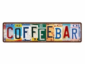 COFFEE Metal Sign COFFEE BAR 16 x 4 All Weather - Picture 1 of 2