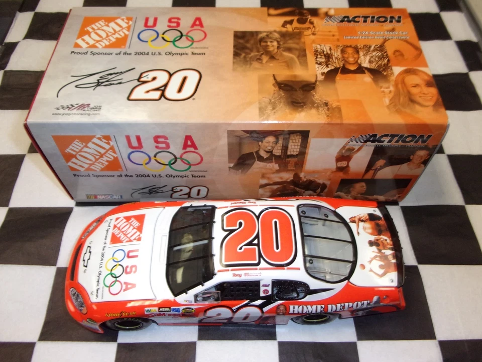 #20 Tony Stewart US Olympics Home DEPOT 2004 Action 1 24