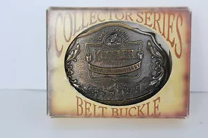 Kessler American Whiskey - Smooth As Silk 1888 - Brass Belt Buckle NIB - Picture 1 of 5
