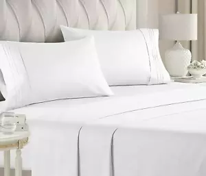 Pack of 4 sheets, 66" x 104" Flat Sheets Twin Size Cotton Premium Quality - Picture 1 of 5