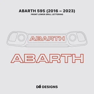 Abarth Front Grill Letters | 595 Series 4 (2016–2024) | Red - Picture 1 of 2